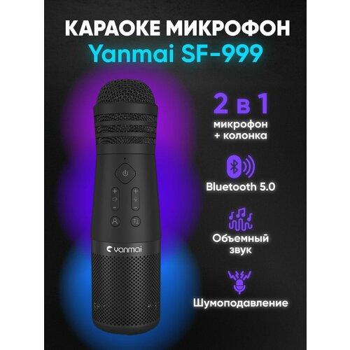 Микрофон караоке беспроводной с колонкой Bluetooth, SerenityVision