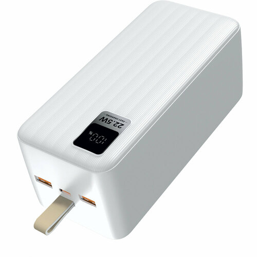 Powerbank WATERFALL 50000 mAhLED дисплейPD QC 30Type-C2 USBВыход 5A max 225WWhite 2860₽