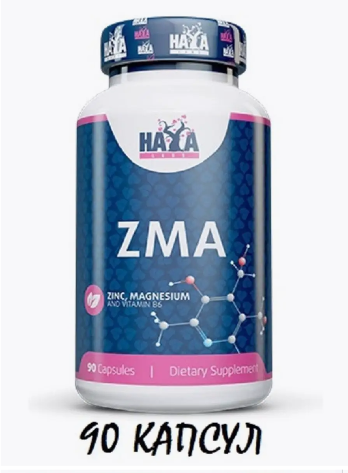 Haya labs ZMA (цинк магний и витамин B6) 90 капсул (Haya Labs)