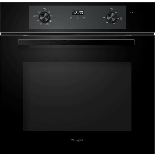 Духовой шкаф Weissgauff EOM 388 PDB Steam Clean электрический гриль 3 года гарантии 60 см ширина утапливаемые рукоятки PIPO конвекция гидролизная очистка 2099000₽
