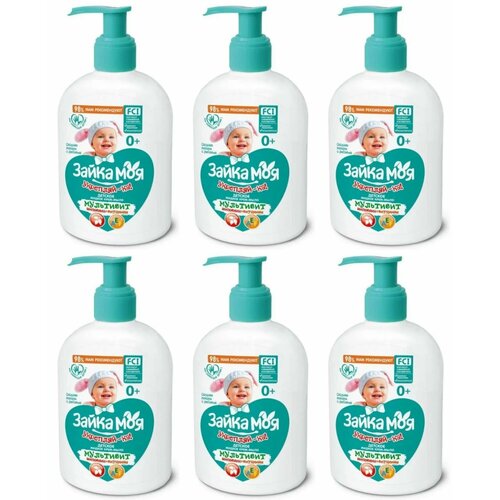 Зайка моя Крем-мыло жидкое Укрепляй-ка Мультивит 280 мл 6 шт 1551₽