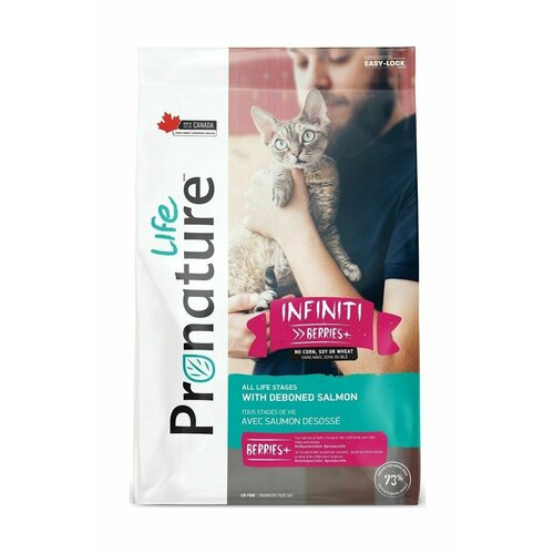 Pronature Life - Сухой корм для котят и кошек всех возрастов, с мясом лосося (5кг)