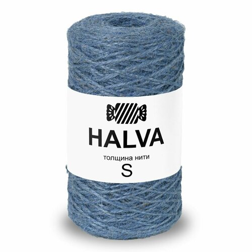 Пряжа для вязания Халва S Halva S цвет Атлантика 15 мм 220г200 м 100 джутовое волокно 1 моток 513₽