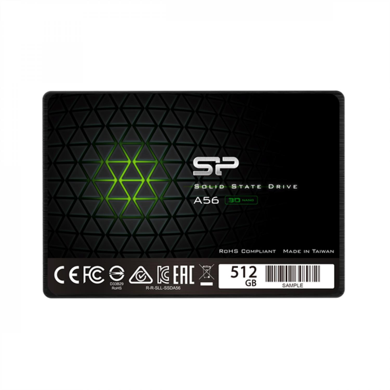 Накопитель SSD 512GB Silicon Power A56, 2.5", SATA III (R/W - 560/530 MB/s) TLC SP512GBSS3A56A25