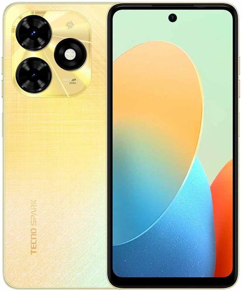 Tecno Смартфон Tecno Spark 20c 4/128GB Global (4 ГБ, 128 ГБ, Золотистый)