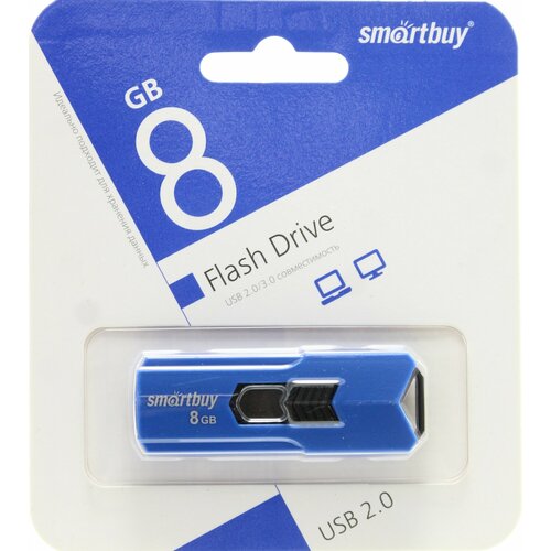 Флешка 8 ГБ USB Smartbuy Stream Blue