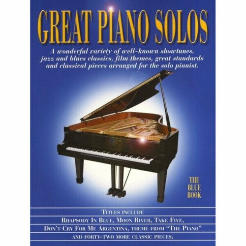 Книга Great Piano Solos The Blue Book Piano Book AM952215 кольца piano pxr0160 r blue