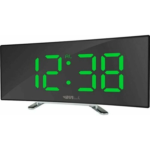 Сетевые часы BVItech зеленый/черный BV-412GMK
