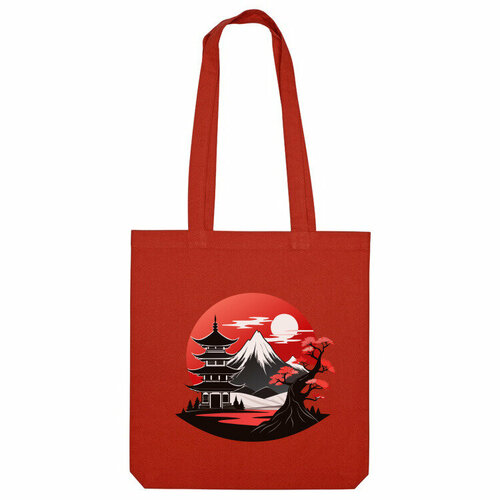 Сумка шоппер Us Basic, красный artwknd белая японская сумка узелок artwknd