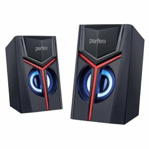 Perfeo колонки TRIAL 20 мощность 2х3 Вт USB чёрн Game Design LED подсветка 104000₽