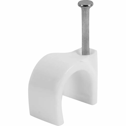 Скоба для кабеля 14 мм цвет белый 10 шт 561₽