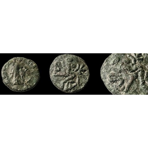 Тиберий Юлий Рескупорид 4ый 242 - 276 год н. э. Богиня на троне S. Двойной денарий Античная монета Боспор