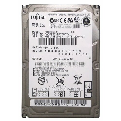 Жесткий диск Fujitsu CA06297-B27600TW 60Gb 4200 IDE 25 HDD 9215₽