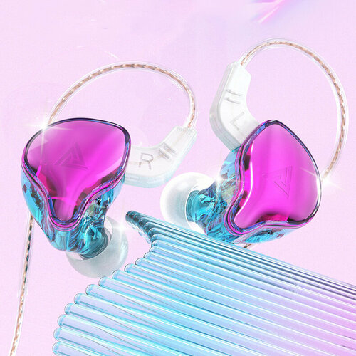 Проводные HiFi Наушники спортивные внутриканальные QKZ AK6 DAY фиолетовый 480₽