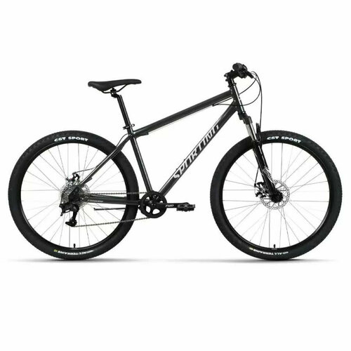 Горный (MTB) велосипед Forward Sporting 27.5 2.0 Disc (2023), рама 17, черный/белый велосипед forward apache 27 5 2 0 disc 2020 2021 горный взрослый рама 17 колеса 27 5 черный серый 15 4кг [rbkw1m67q017]