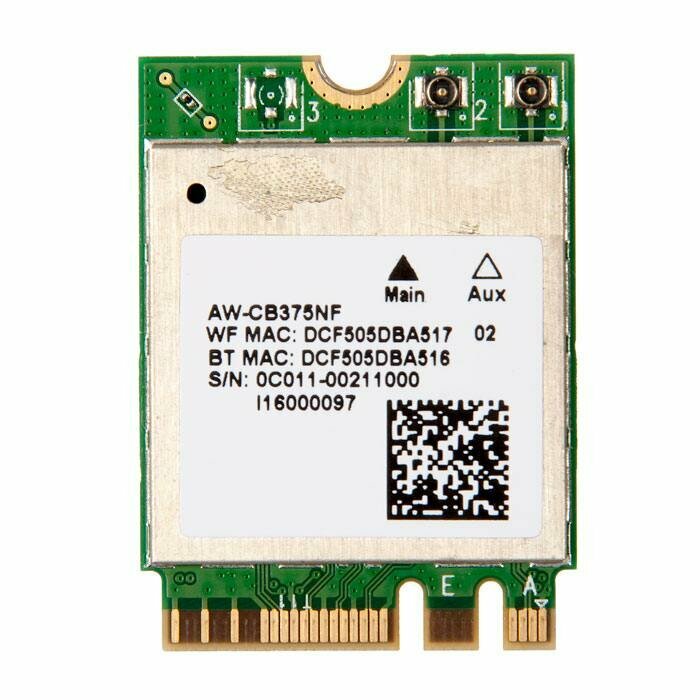 Модуль WiFi AZWAVE AW-CB375NF 802.11B/G/N/AC WLAN+BT5.0+HS M2[0C011-00211000] ()