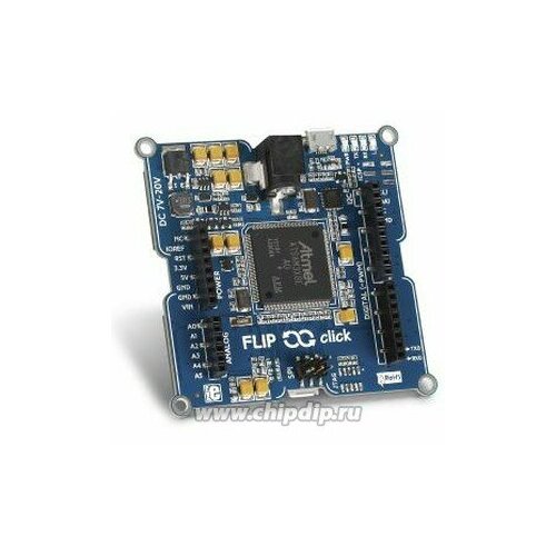 MIKROE-1984, Flip & click, Программируемая плата на основе МК AT91SAM3X8E совсместимая с шилдами Arduino/mikroBUS