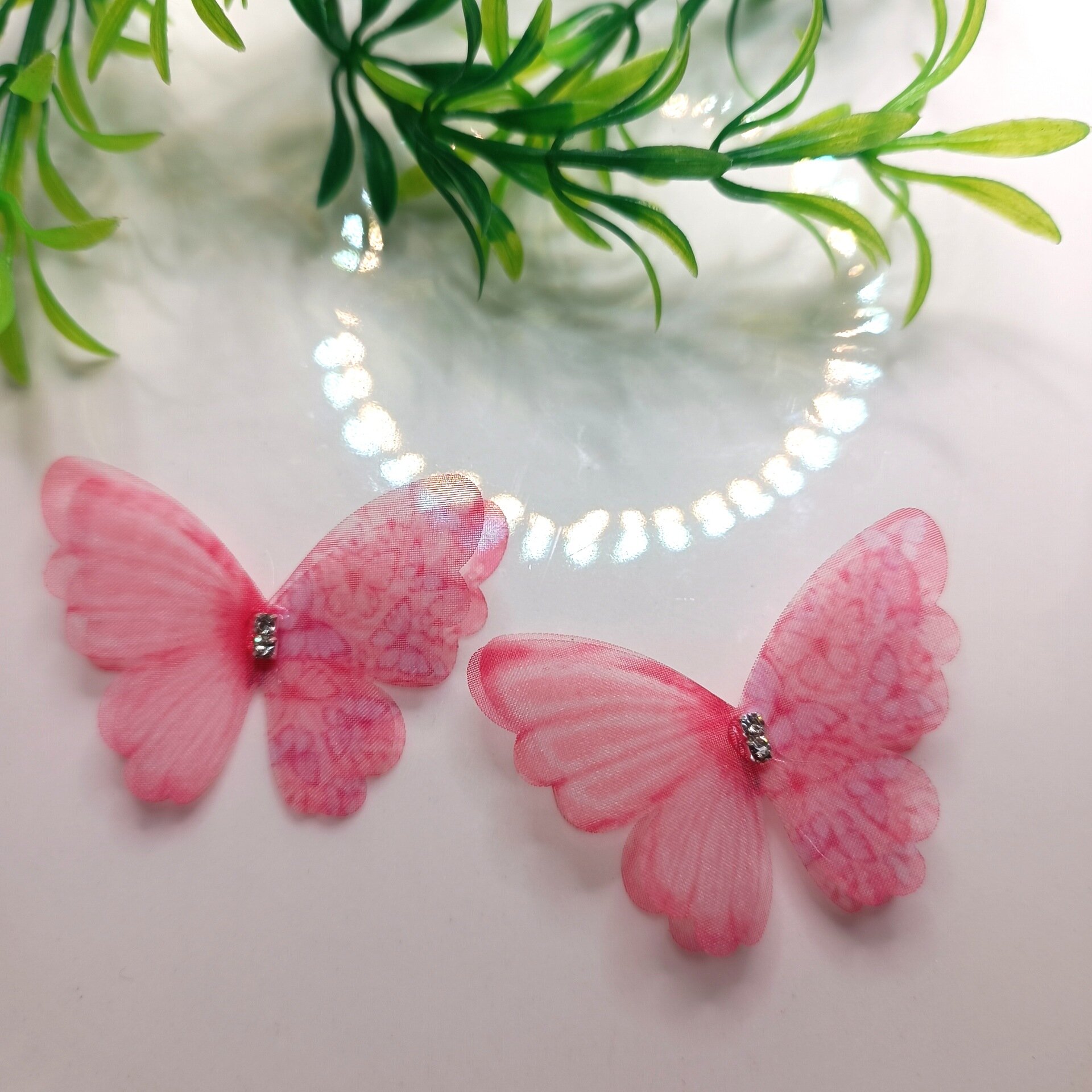 фото Шифоновые бабочки для букета и творчества 10штук