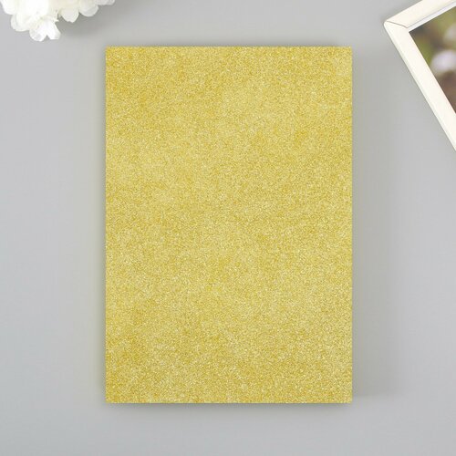 Фоамиран глиттерный 2 мм 20х30 см светло-золотистый 10шт 723₽