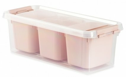 Контейнер для хранения GRAND белый 3 секции 11.3x27.3x9см высокий HOBBY LIFE HL021065W - фото №17
