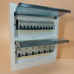 Изображение товара Щит электрический в сборе Трехфазный 25А (15 кВт). 11 групп. ЩР-Н. ЭП-002 пластик.