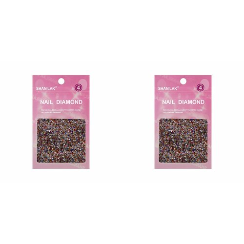 Стразы Nail Art для ногтей №4, мульти, 2 упаковки