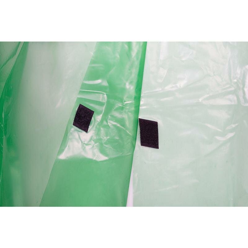 Плащ (дождевик) полиэтиленовый на липучках зеленый (размер 64-68)