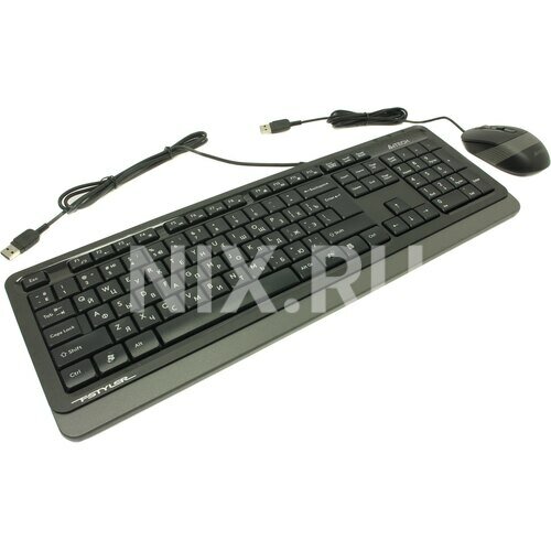 Комплект A4Tech FStyler F1010, USB, черный/серый