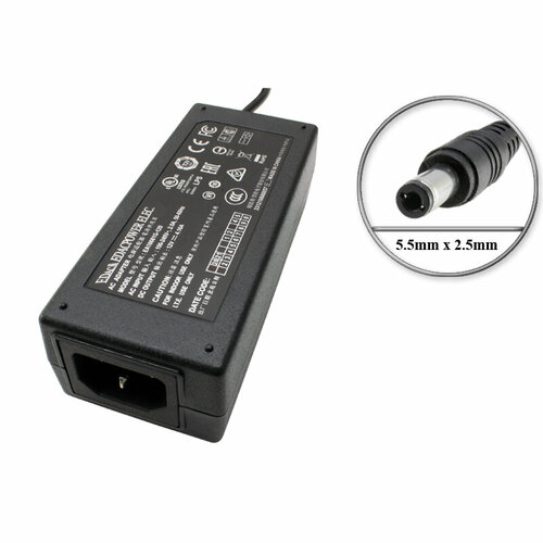 Адаптер блок питания 12V 416A 50W 55mm x 25mm ADPC12416BB PWR-BGA12V50W0WW SAWA-56-41612FVP IEC C14 для монитора принтера и др устройств 2100₽