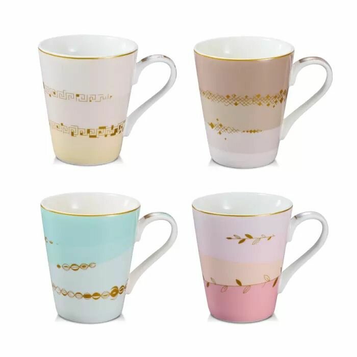 Набор чашек Tescoma myCOFFEE Romance, 4 шт, фарфор, подарочная упаковка