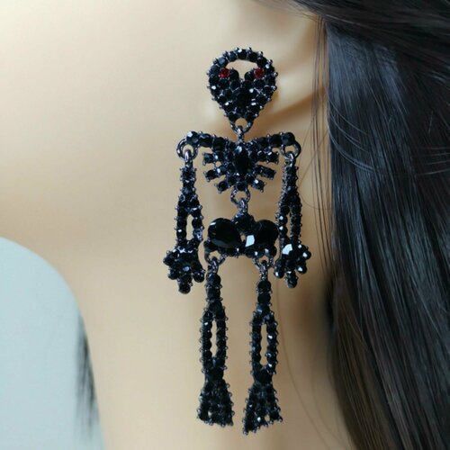 Серьги , черный