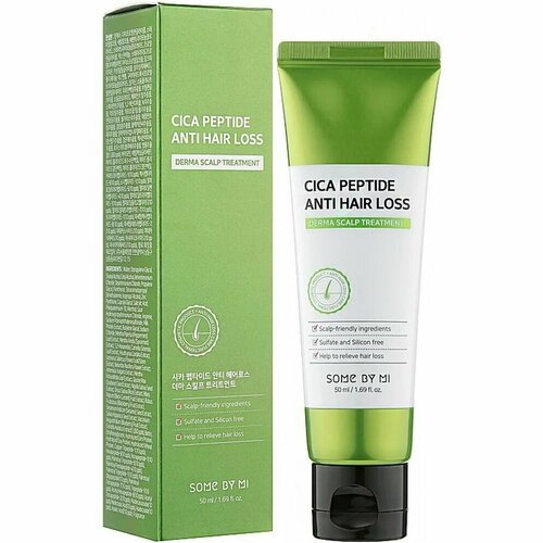 Some by mi Пептидная маска против выпадения волос с экстрактом центеллы азиатской CICA PEPTIDE ANTI HAIR LOSS DERMA SCALP TREATMENT 825₽