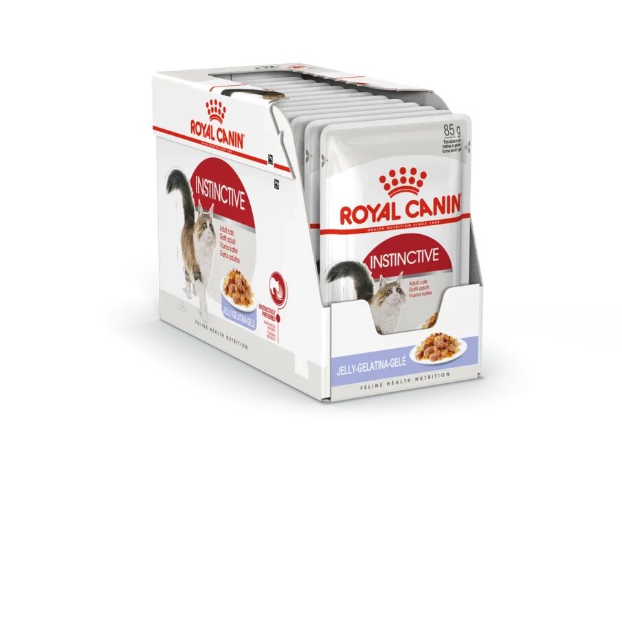 Влажный корм для кошек Royal Canin Instinctive, 24 шт. х 85 г (кусочки в желе)