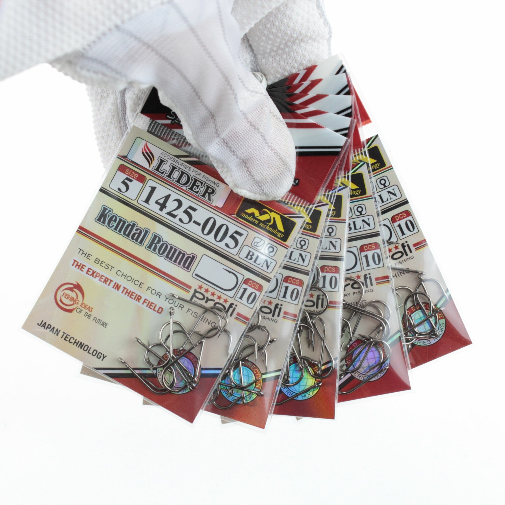 Крючок LIDER KENDAL ROUND (BLN) №5 (уп.10шт) для рыбалки рыболовный на карпа на сазана на карася на мирную рыбу на хищную рыбу - (набор 5 упаковок)