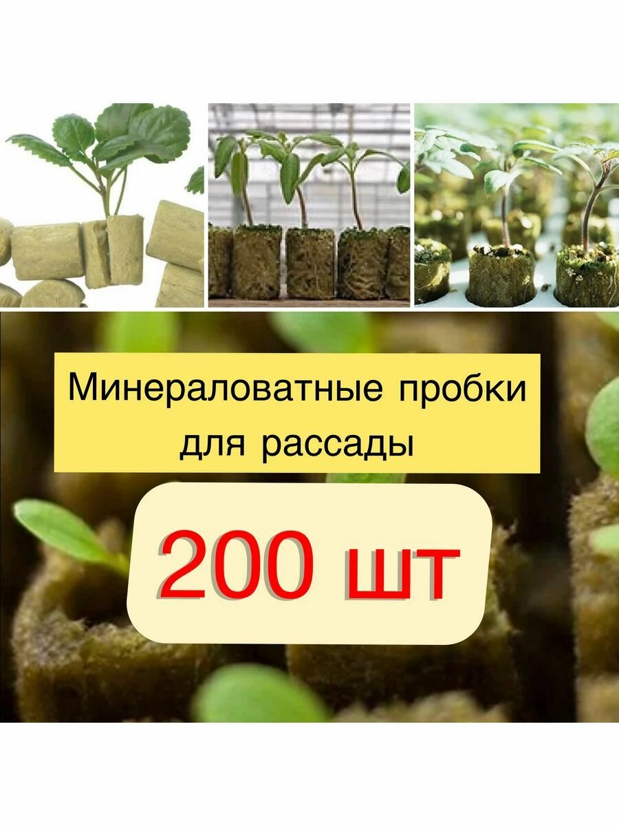 фото Минераловатные пробки для проращивания семян 50 шт