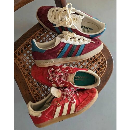 фото Кеды adidas gazelle, размер 38 ru (6.5 us), зеленый, бирюзовый, бордовый, бежевый, белый