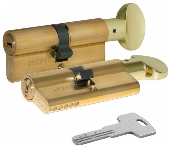 Цилиндровый механизм c вертушкой KALE 164SM/80 (30+10+40) mm латунь 5 кл.