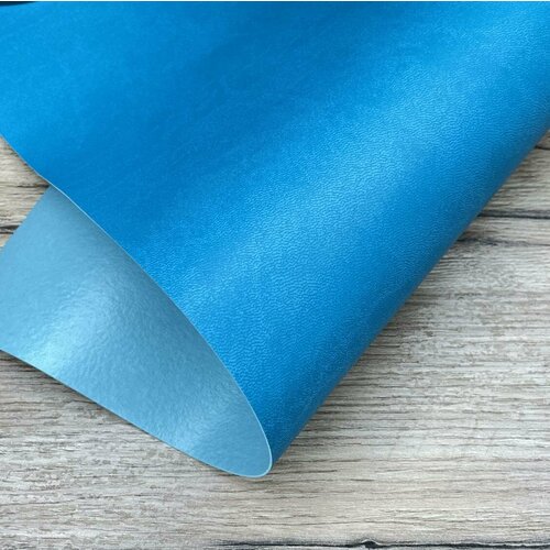 Переплетный кожзам (Италия) матовый, цвет морская волна, отрез 47*36 см