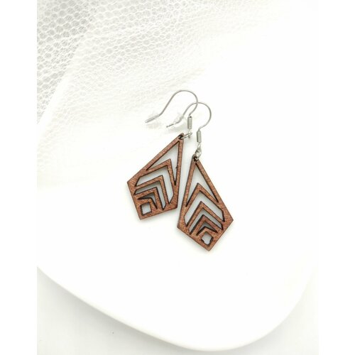 Серьги, коричневый