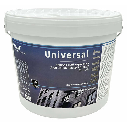 Sealit Universal акриловый герметик для межпанельных швов широкого спектра, 15 кг, Белый