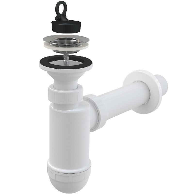 Сифон для раковины Alcaplast AG210512140 (A41) Хром современный стиль