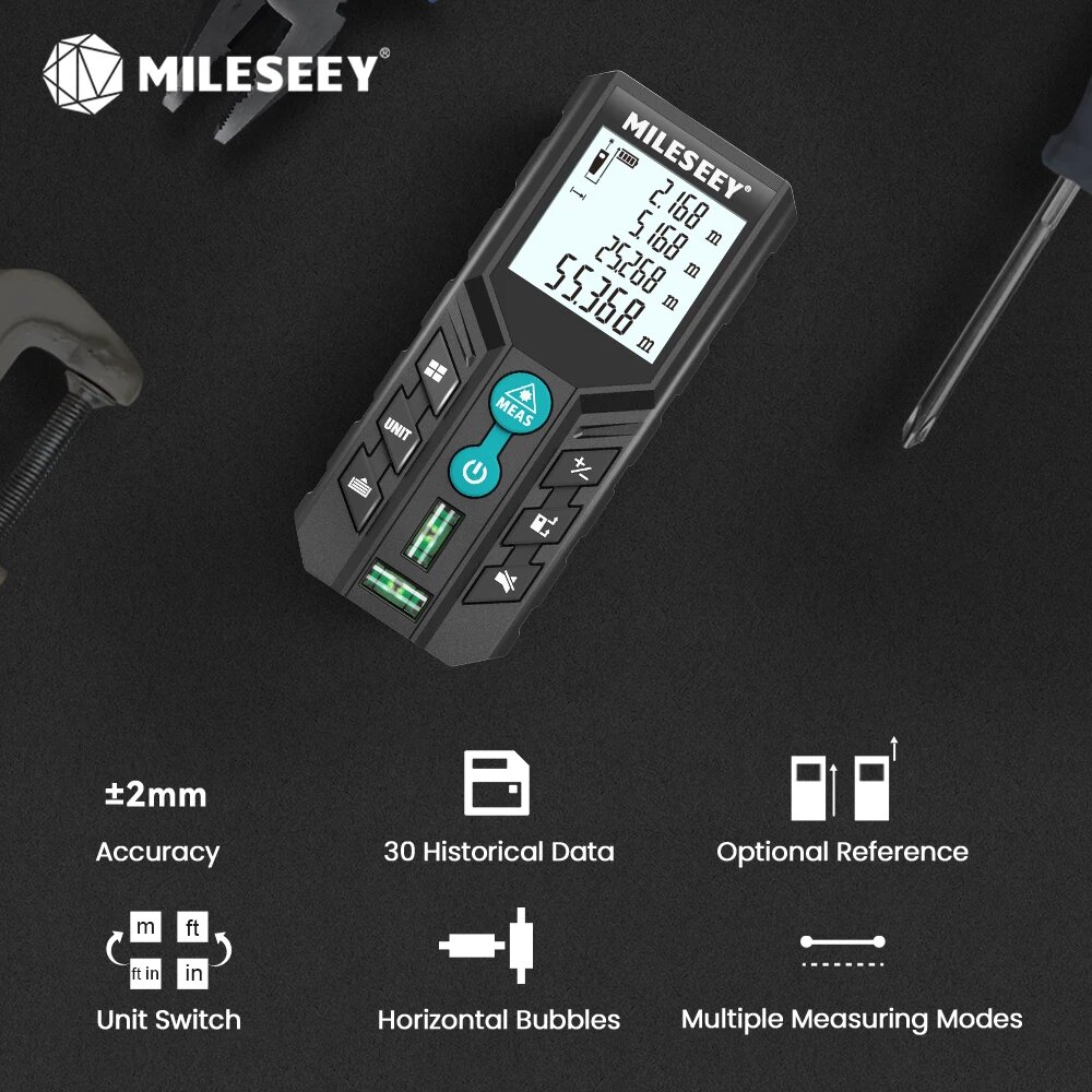 MILESEEY лазерный дальномер D2, Basic version, 40 м