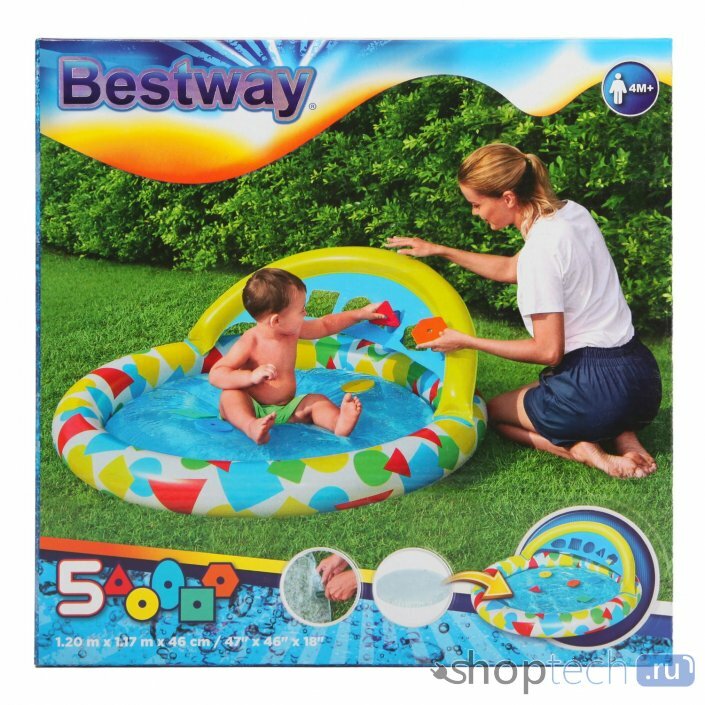Обзор: Надувной бассейн Bestway Kiddie 51033, 70х30 см, 61х30 см , синий