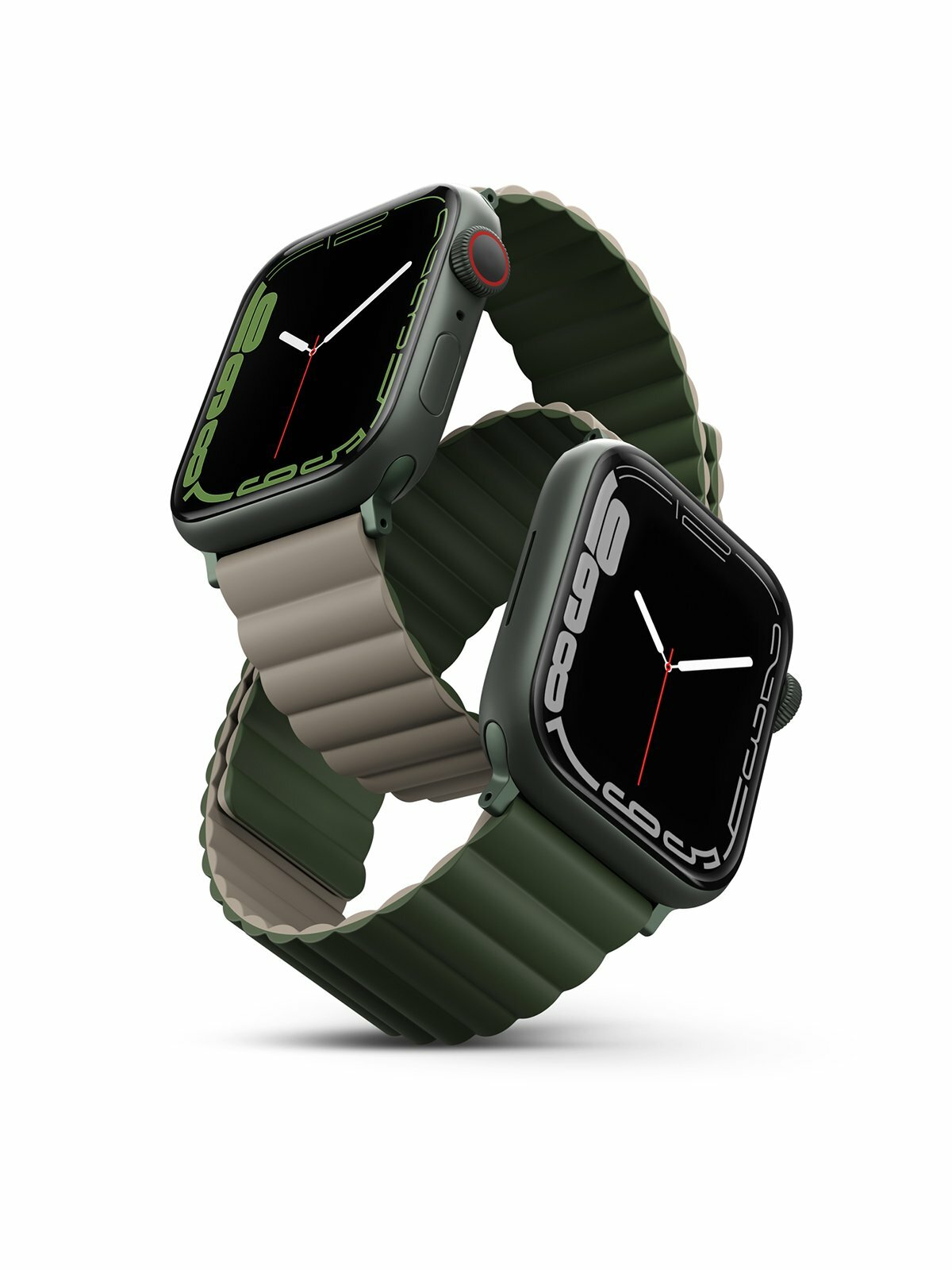 Uniq для Apple Watch All 49/45/44/42 mm ремешок Revix reversible Magnetic Green/Taupe