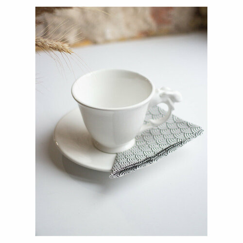 Чашка чайная с блюдцем Claystreet Воришки 330 мл, фарфор