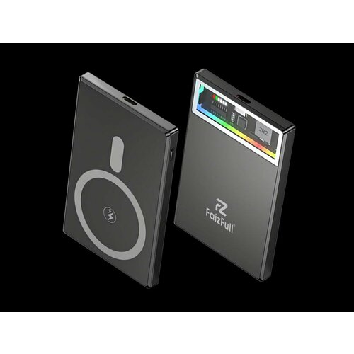 Магнитный Power bank MagSafe 5000 mAh для iPhone 1615141312 серии Беспроводной повербанк с быстрой зарядкой 225W с RGB подсветкой 1990₽