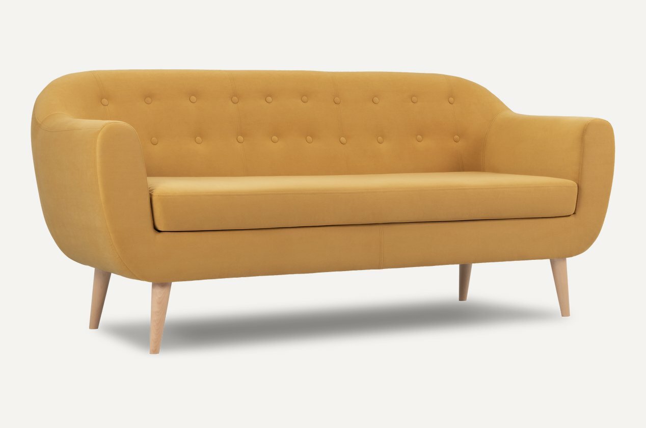 Диван Роттердам-3 Velvet Yellow