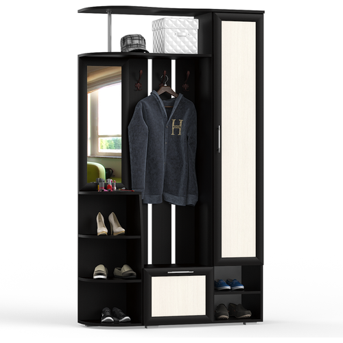 Прихожая Катрин-2, цвет венге/дуб лоредо, ШхГхВ 120х38х212 см, универсальная сборка