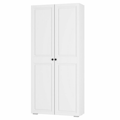 Шкаф для одежды распашной БТС Мебель Софт ШК-01 2 двери 100х37х218 см цвет белый фасады МДФ 13390₽