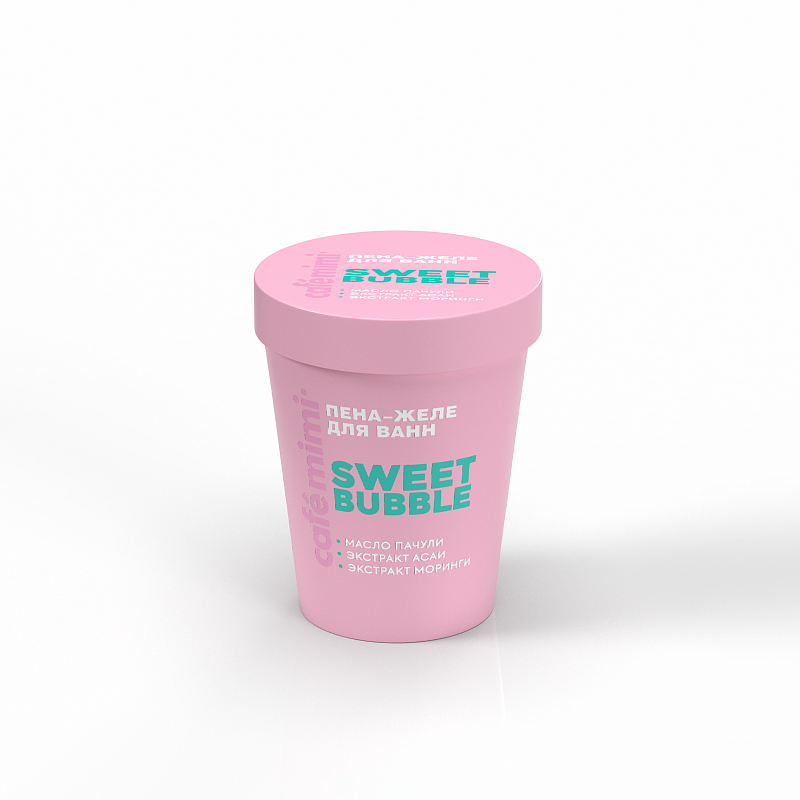 Cafe Mimi Пена-желе для ванн SWEET BUBBLE, увлажняет, смягчает 200 мл — фото 1